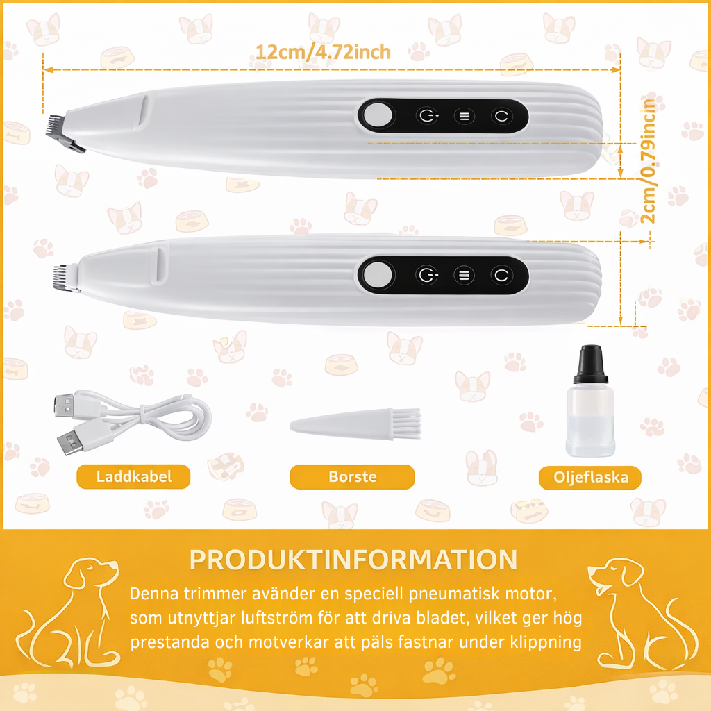 MILO - Tass & Pälstrimmer för Hund & Katt
